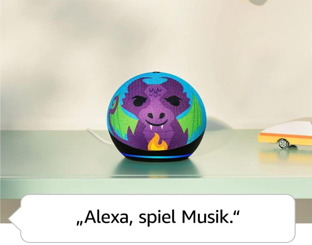 Amazon Echo Dot Kids (5. Gen., 2022) / Alexa / Drachen Design Bluetooth-Lautsprecher