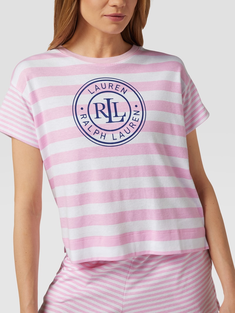 Pyjama mit Streifenmuster in pink