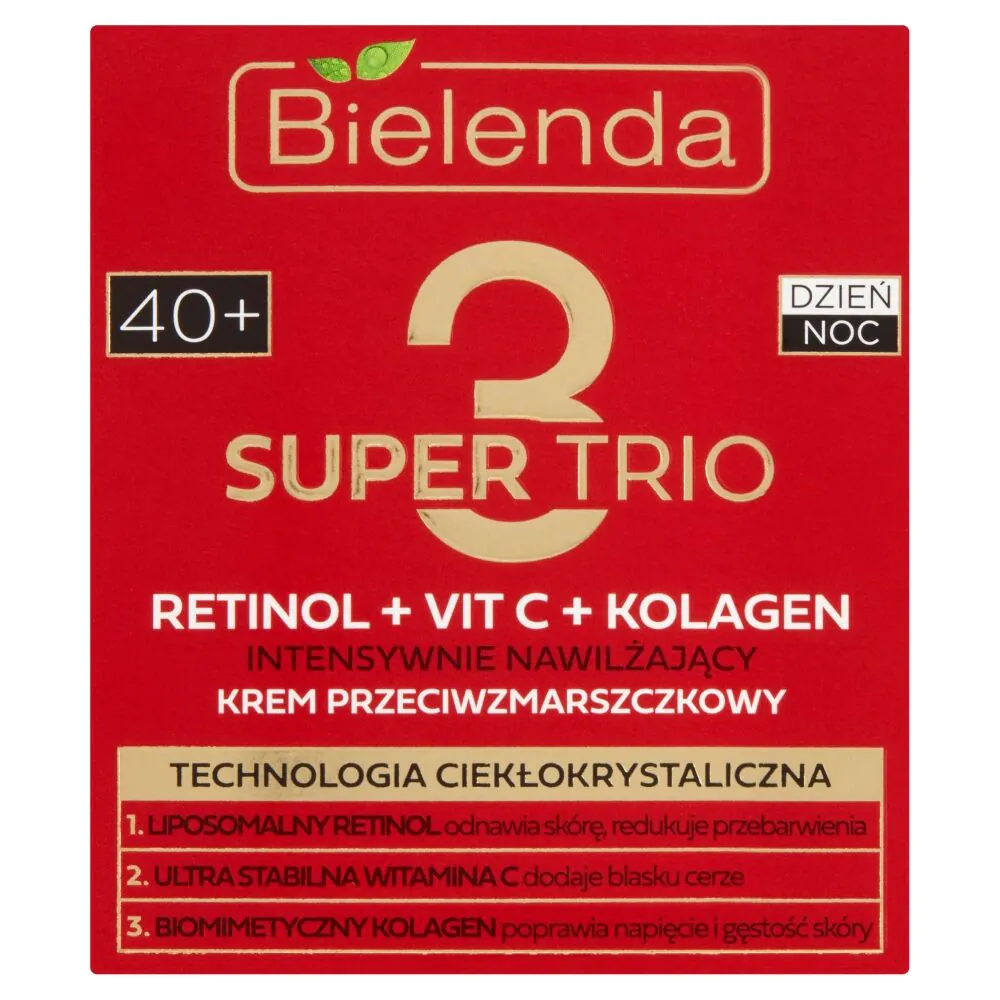 Bielenda Super Trio (Retinol + Vitamine C + Collageen) Anti-rimpelcrème 40+ dag/nacht