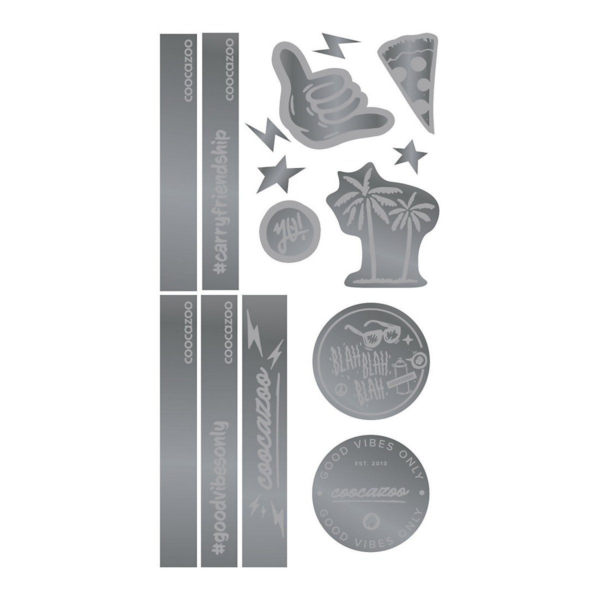 Stickerset Silver, reflektierend