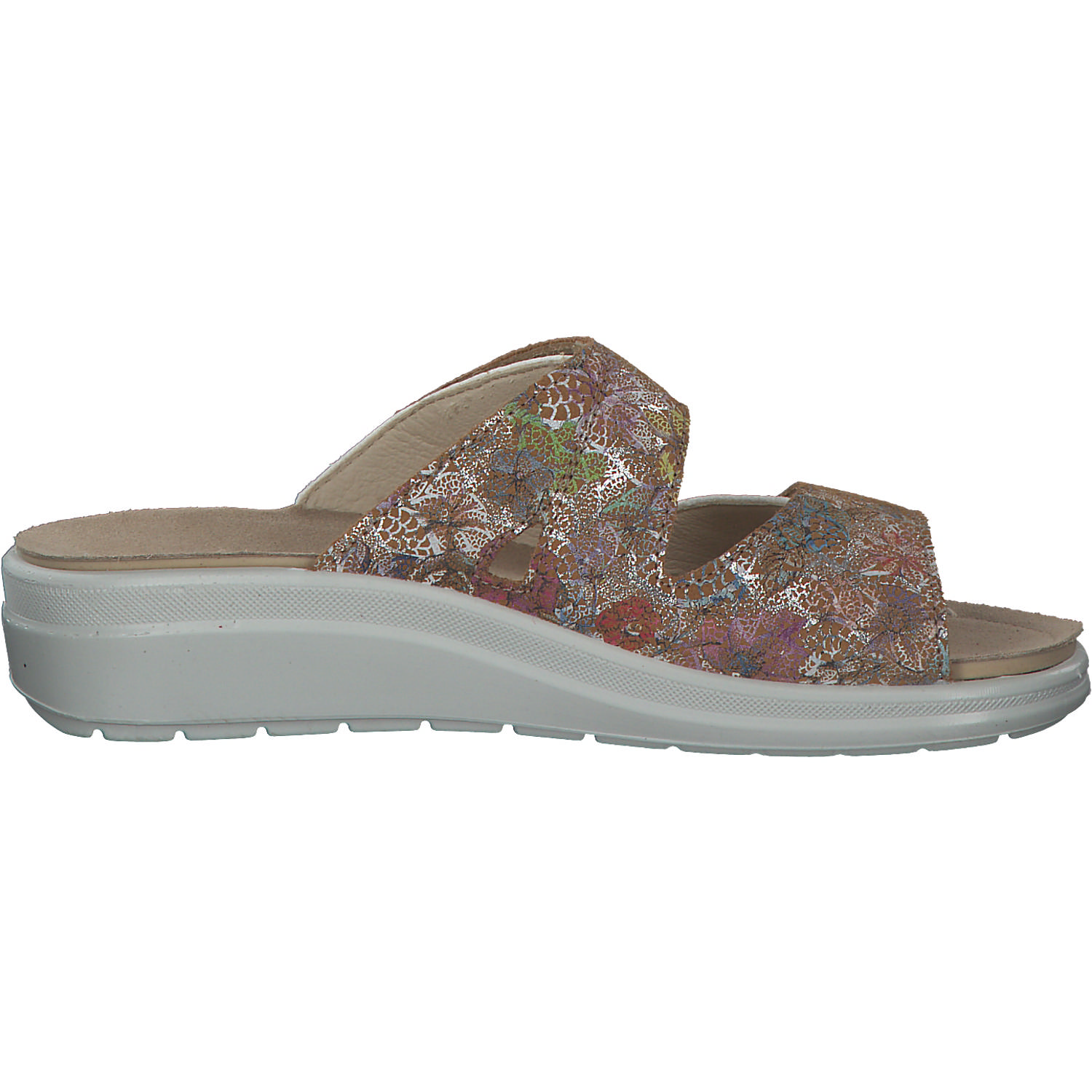 Rohde 5735, Pantoletten, Damen, Beige (Gold Blume)