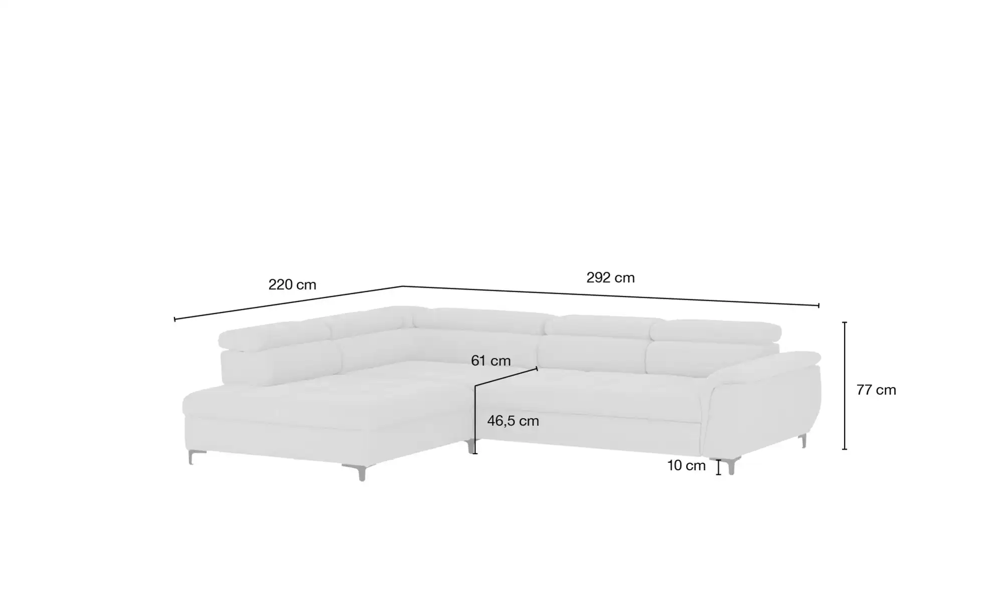 Twist Ecksofa aus Flachgewebe Denvo