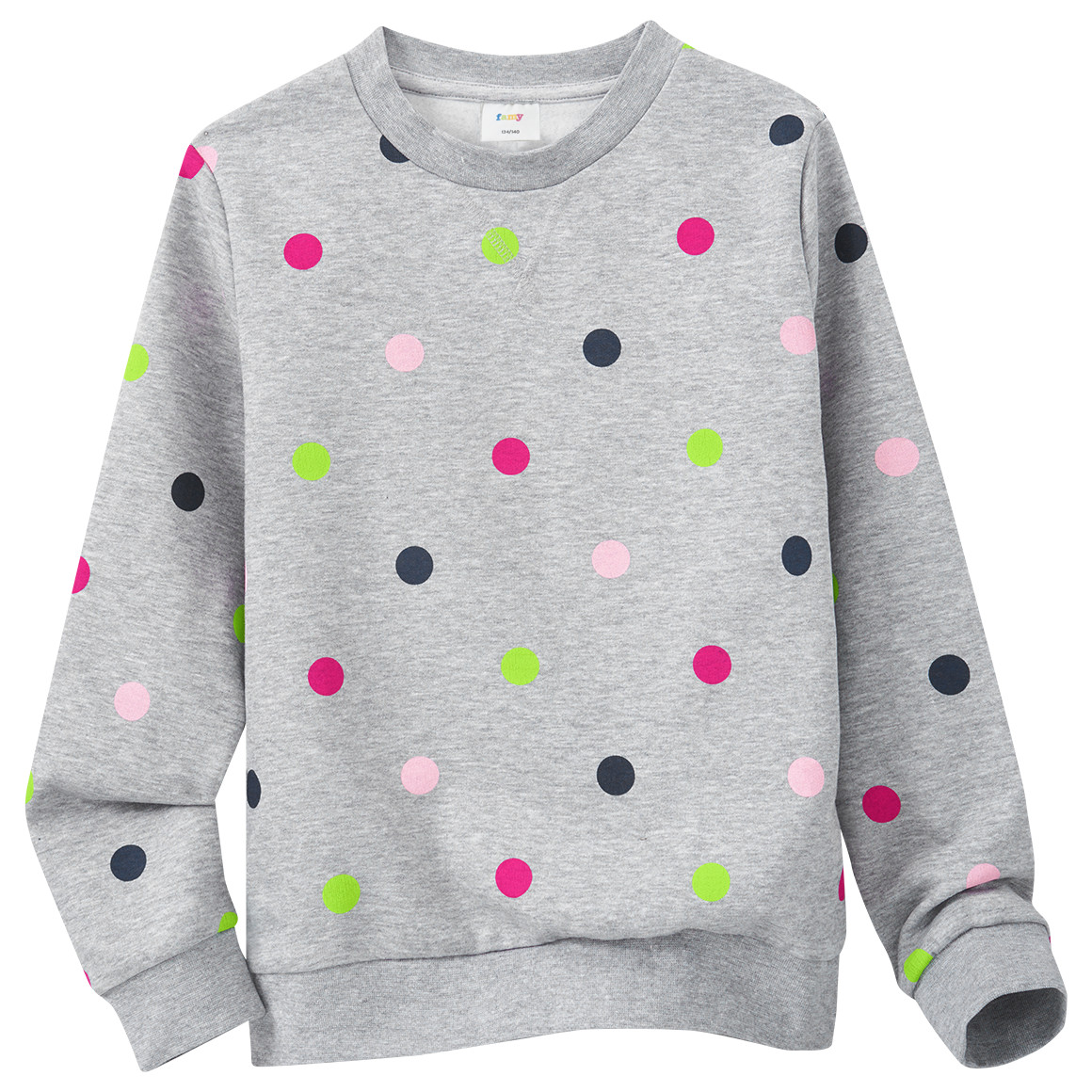 Mädchen Sweatshirt mit bunten Pünktchen