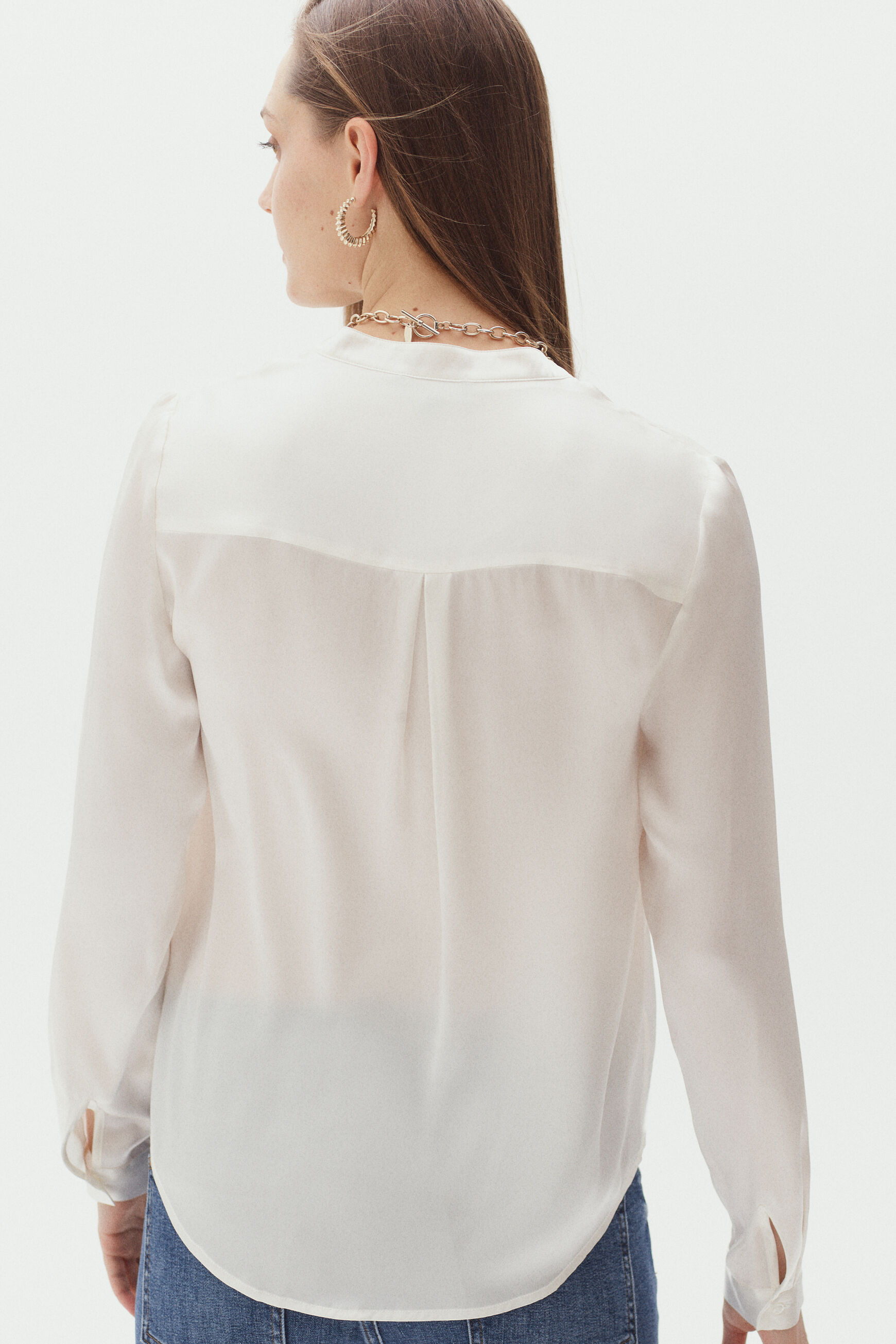chemise marie 100% soie ivoire femme