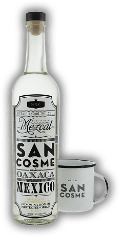 Mezcal San Cosme Blanco Joven 100% Agave + Becher Mezcal San Cosme Blanco Joven 100% Agave + Becher  0,7	 Liter - Vol 40%