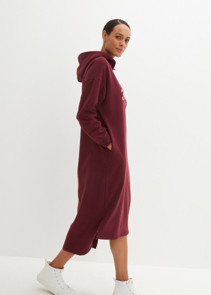 Kapuzen-Sweatkleid, oversized