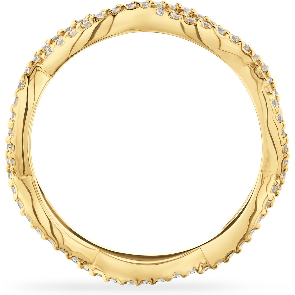 FAVS Bague pour femme 925 Argent or jaune Bague