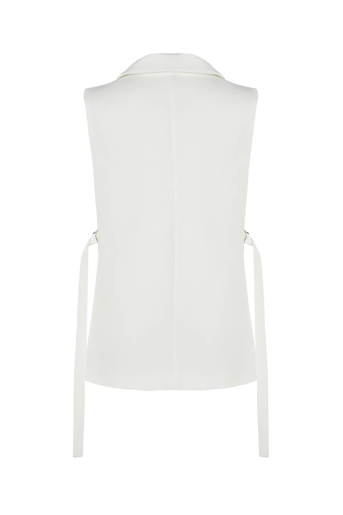 Trendyol Collection  Ecru-taillierte Webweste TWOAW23YE00032