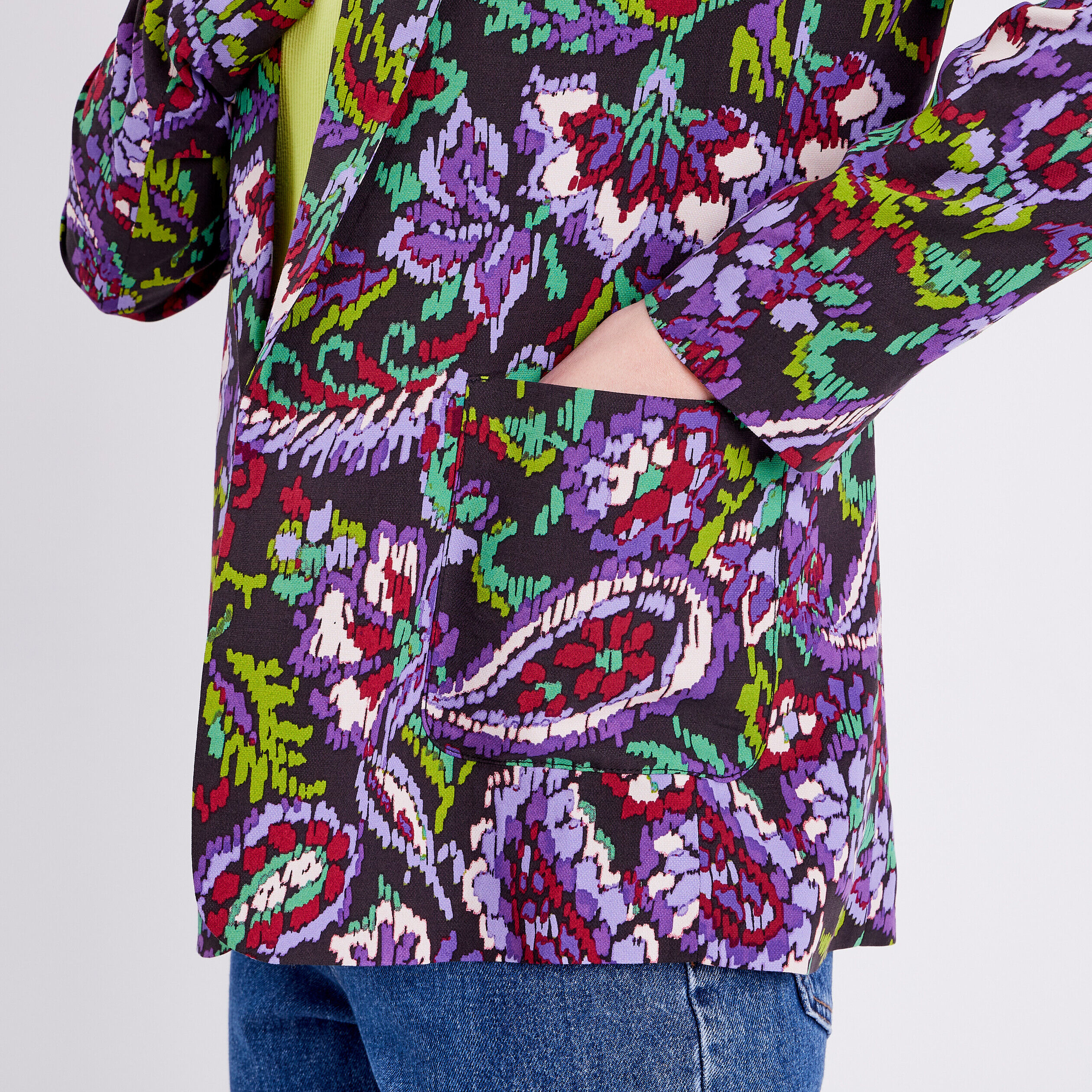 Veste blazer avec manches longues noir femme | Cache Cache