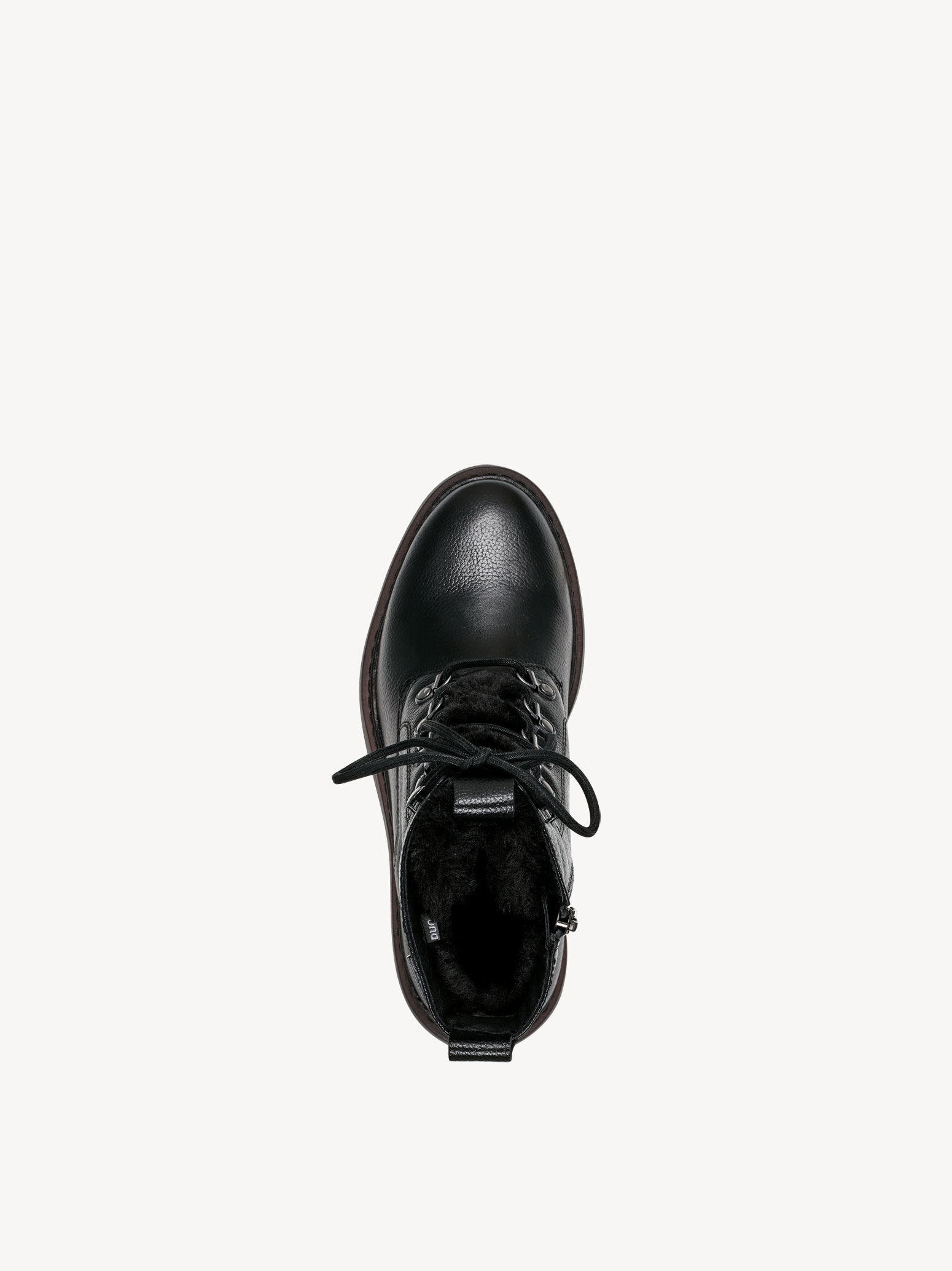 Bottine en cuir - noir doublure chaude
