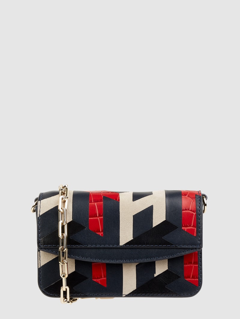 Crossbody Bag aus Leder in dunkelblau