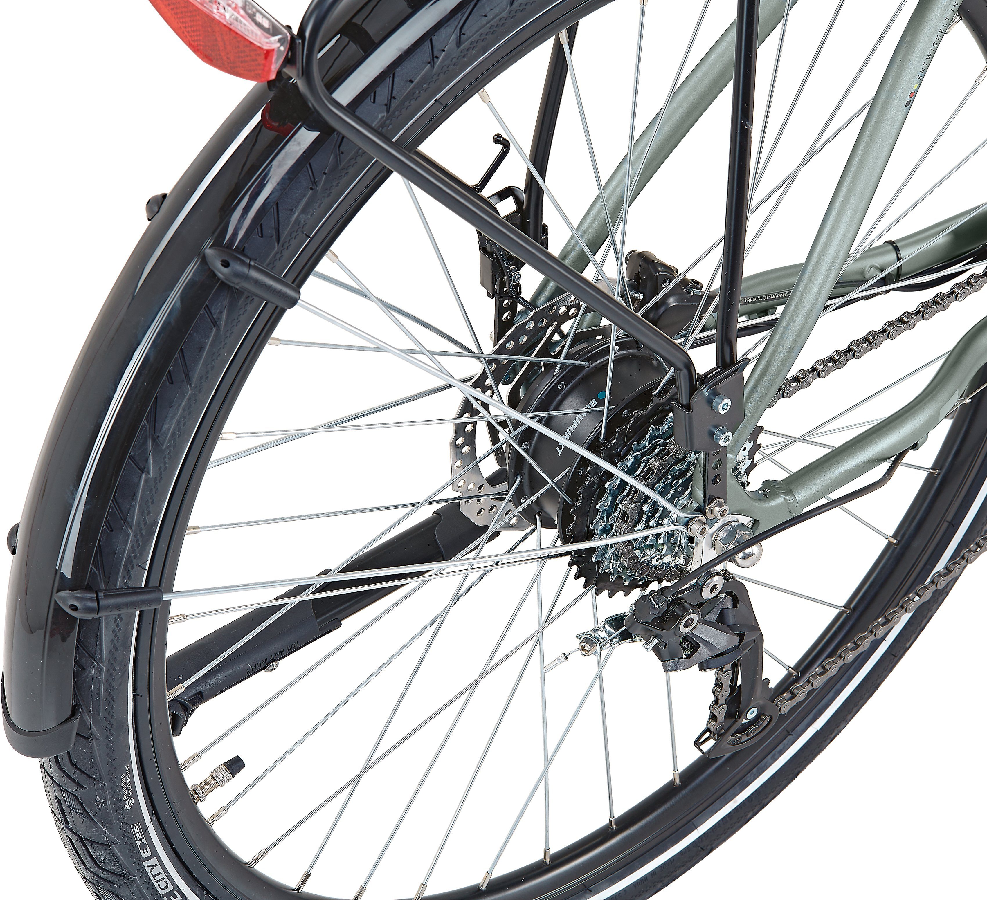 Prophete E-Bike ENTDECKER 22.EST.05, 8 Gang Shimano Altus Schaltwerk, Kettenschaltung, Heckmotor, 418 Wh Akku