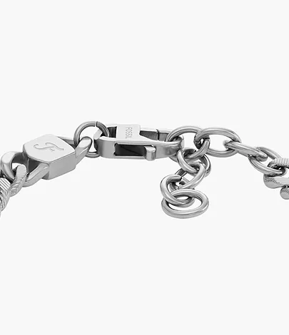 Fossil Armband Harlow Linear Texture Chain Edelstahl