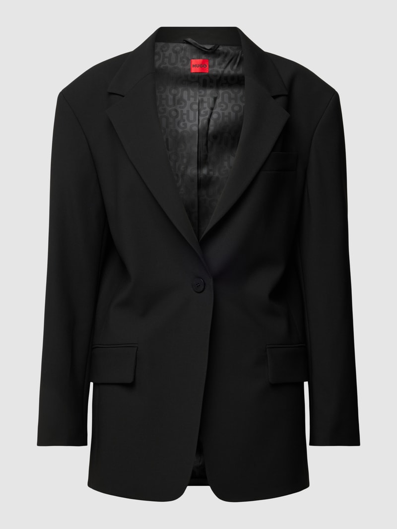 Blazer mit Pattentaschen Modell 'Agura' in schwarz