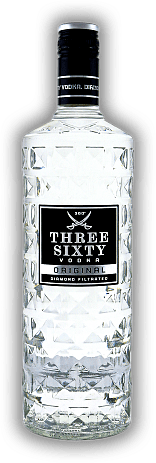 Three Sixty Vodka 37,5% 1,0 Liter Three Sixty Vodka 37,5% 1,0 Liter Besonders rein durch die spezielle Diamond-Filtration. 1	 Liter - Vol 37,5%