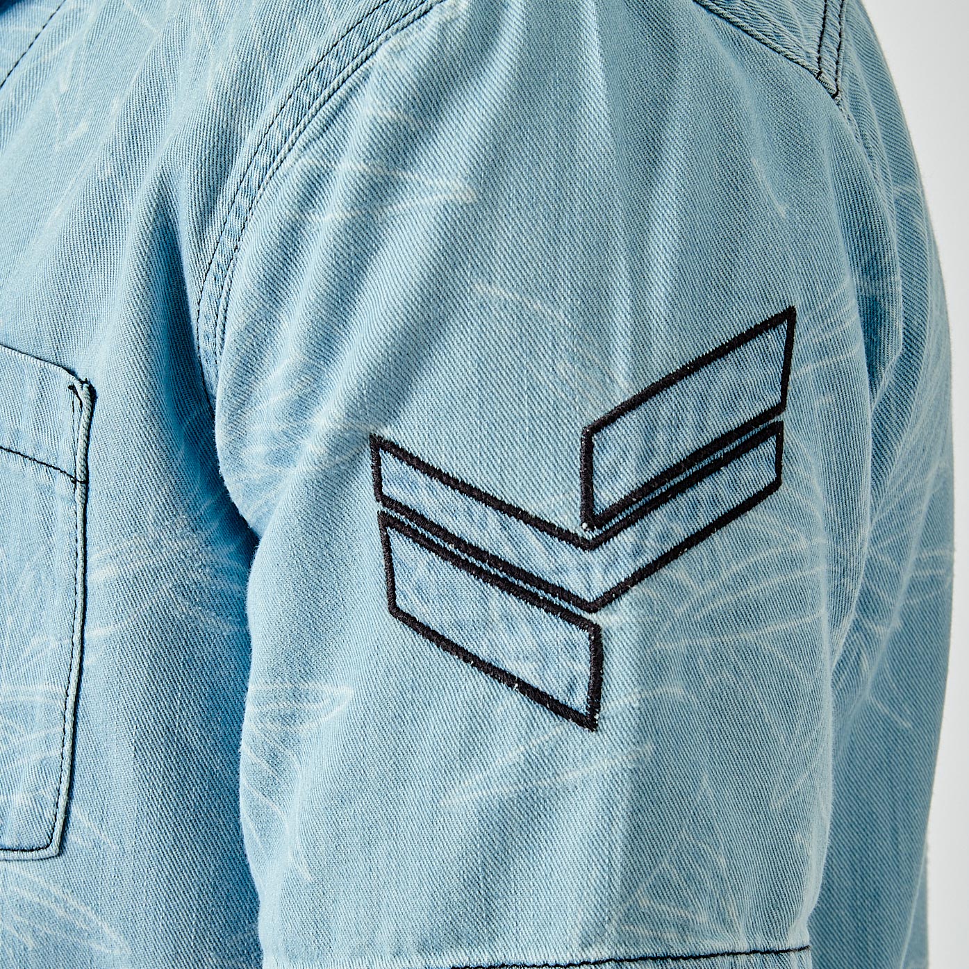 DILON  Chemise en jean fleurie homme