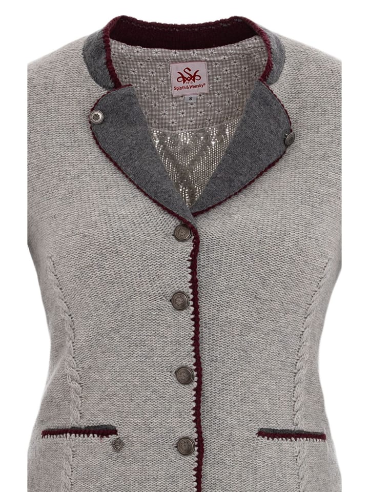 Spieth & Wensky Strickjacke BLANDA in grau günstig kaufen