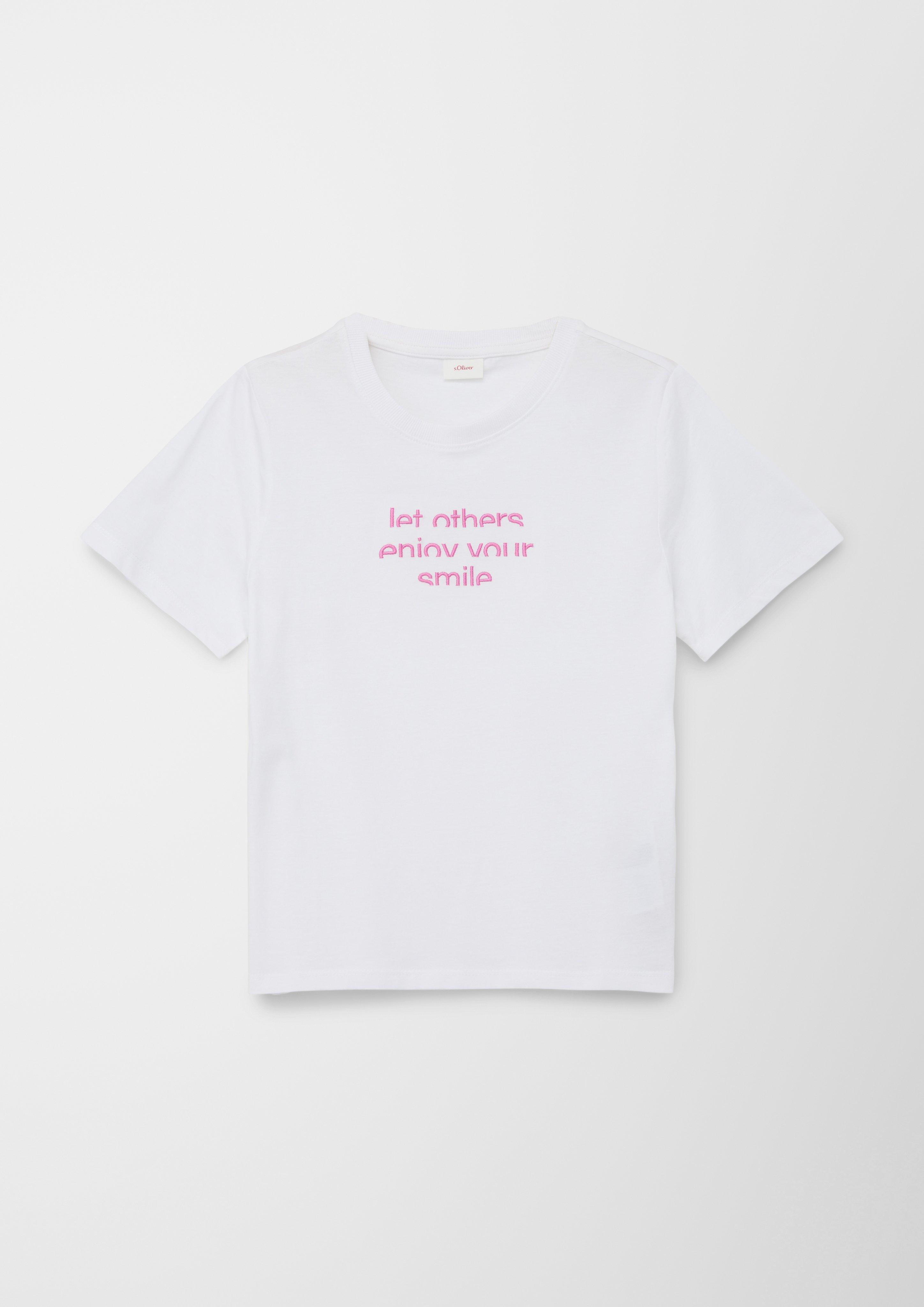 T-Shirt mit Stickerei  2128032-0100