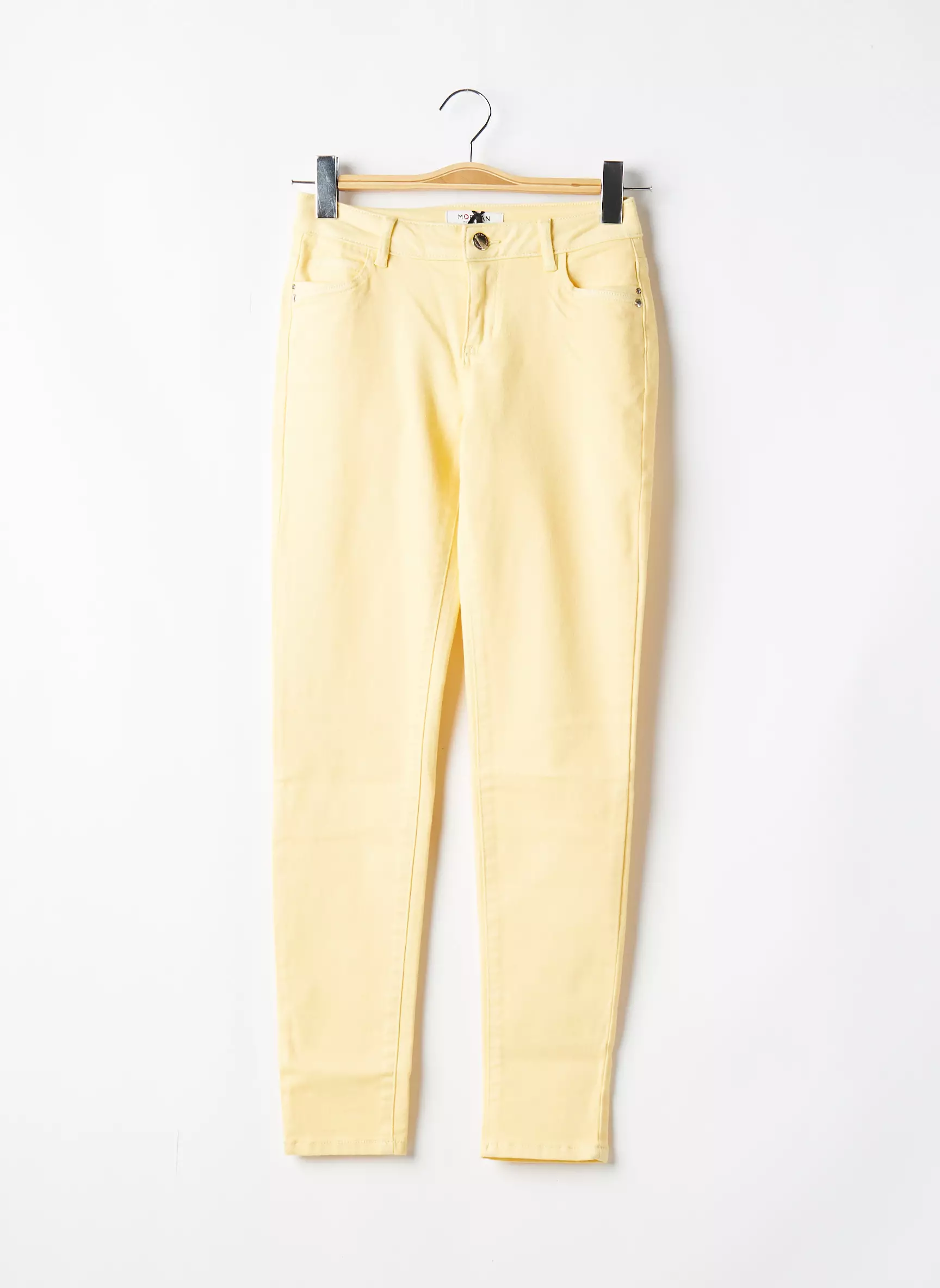 Morgan Pantalons Slim Femme couleur jaune