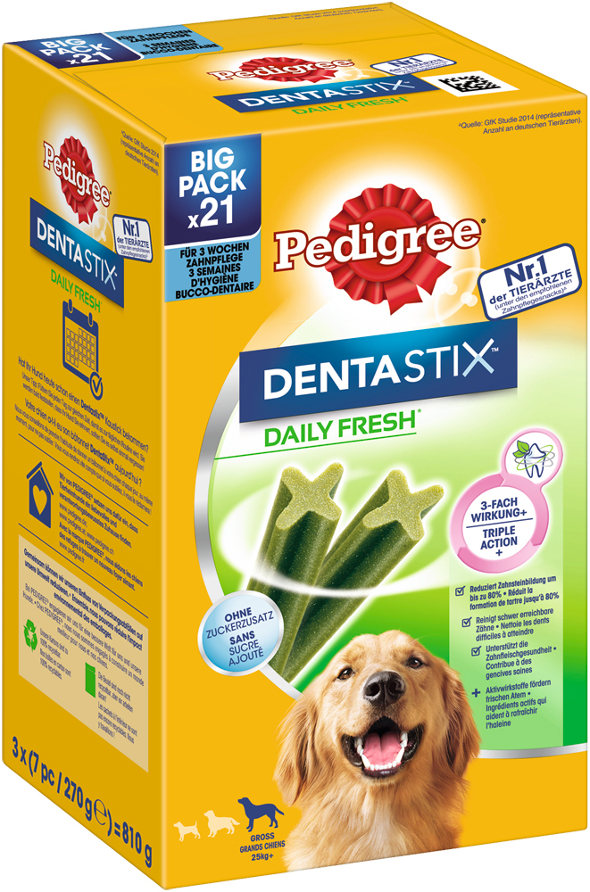 Pedigree Snacks Pedigree Zahnpflege Dentastix Daily Fresh Multipack Maxi, 26-44kg, 21x