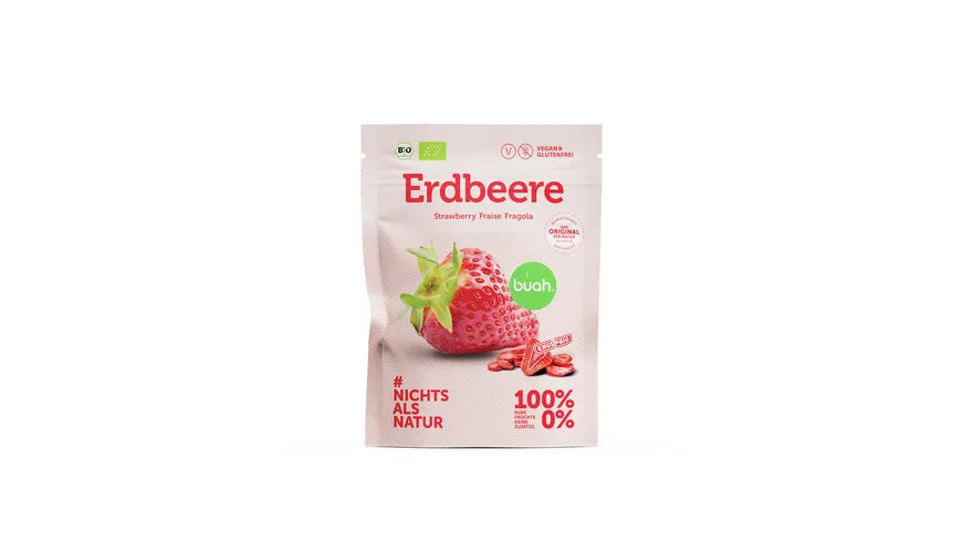 buah Bio Erdbeere pur Kleiner Snackpack 12 g