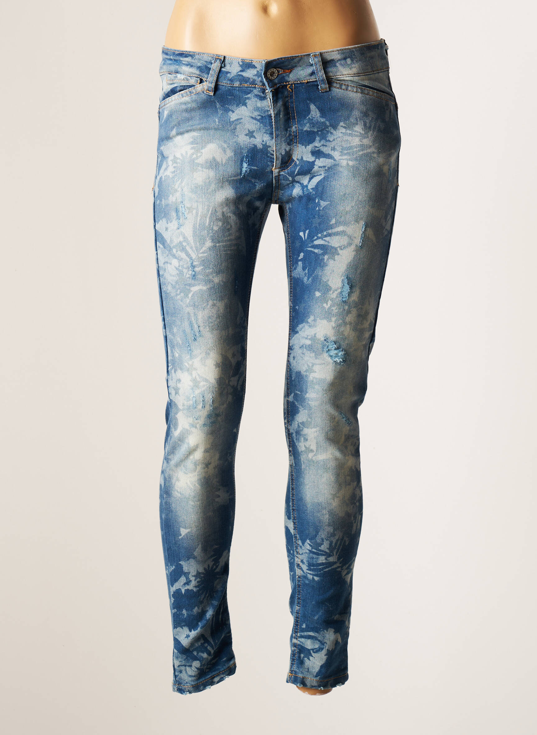 De Angelis Jeans Coupe Slim Femme couleur bleu
