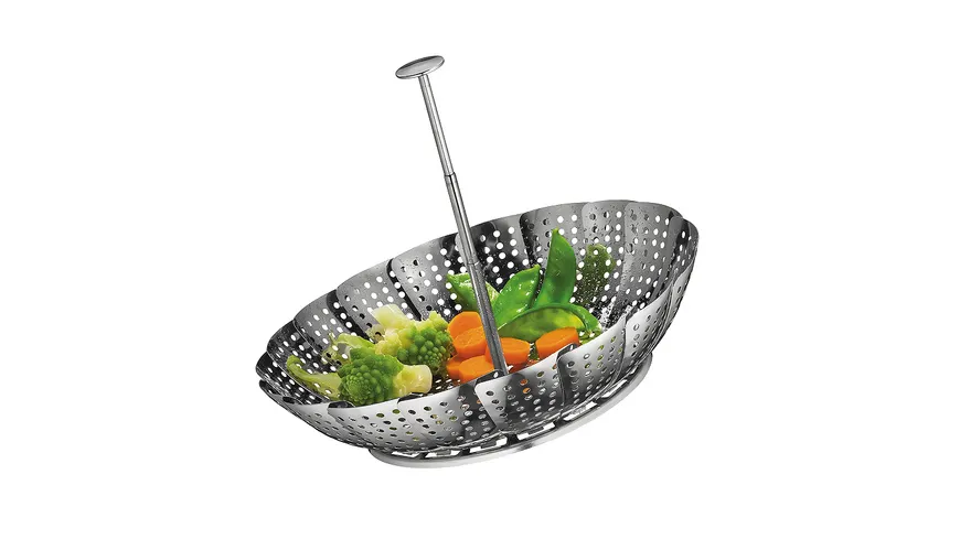 KÜCHENPROFI Dämpfeinsatz klappbar silber