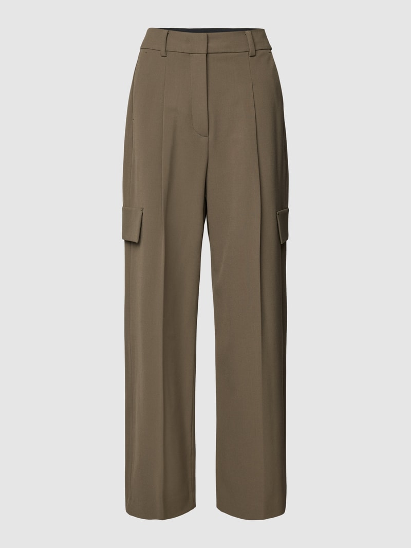 Stoffhose mit Cargotaschen in khaki
