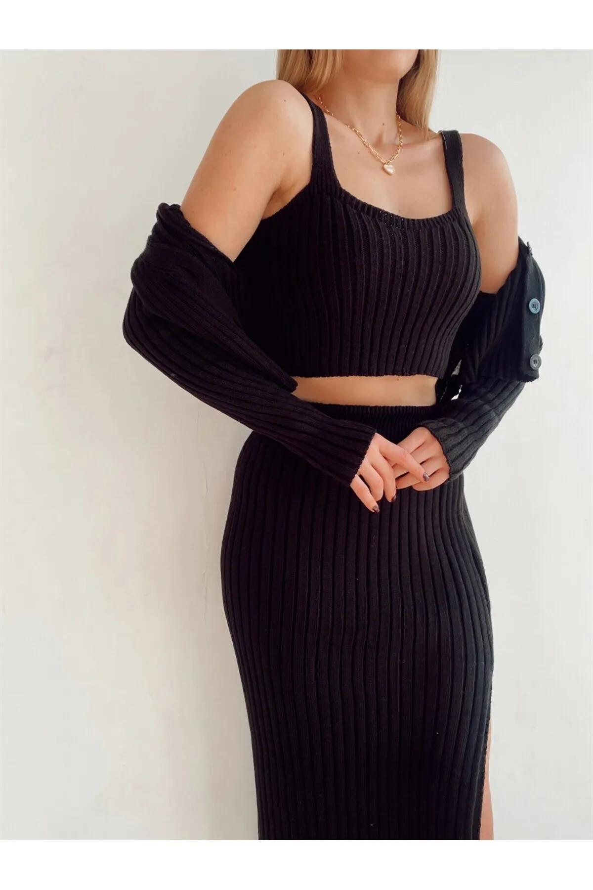 ZF BUTİK  Zweiteiler - Schwarz - Regular Fit