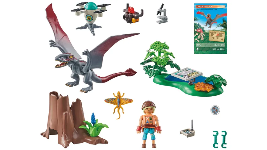 PLAYMOBIL 71525 DINOS Beobachtungsstation für Dimorphodon