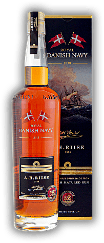 A.H. Riise Danish Navy Strength Rum 55% A.H. Riise Danish Navy Strength Rum 55%  0,7	 Liter - Vol 55%