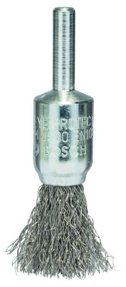 Bosch Blue Accessories 2608622126 Cap de perie 15 mm ondulat, tijă 6 mm, oțel inoxidabil