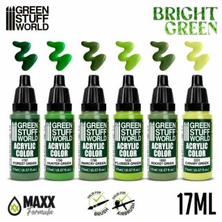 Acrylfarbe Farbset - Bright Green (6x 17ml)