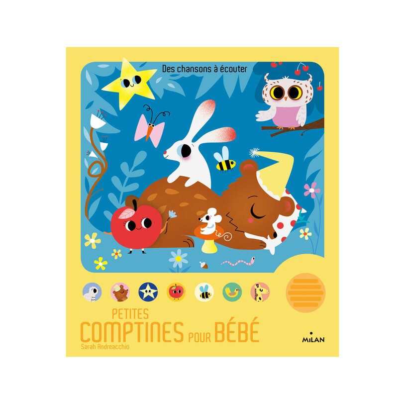 Livre sonore Petites comptines pour bébé - Milan Jeunesse