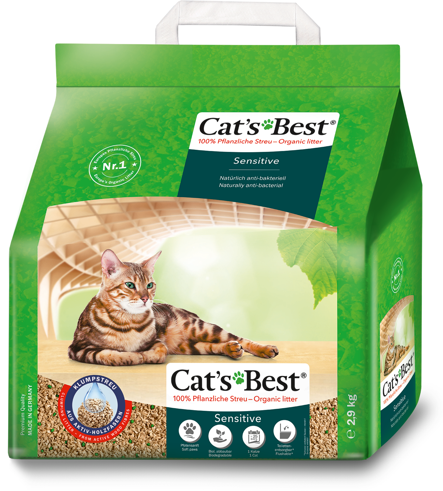 Cat's Best Katzenstreu Cat's Best Sensitive Klumpstreu 2,9 kg