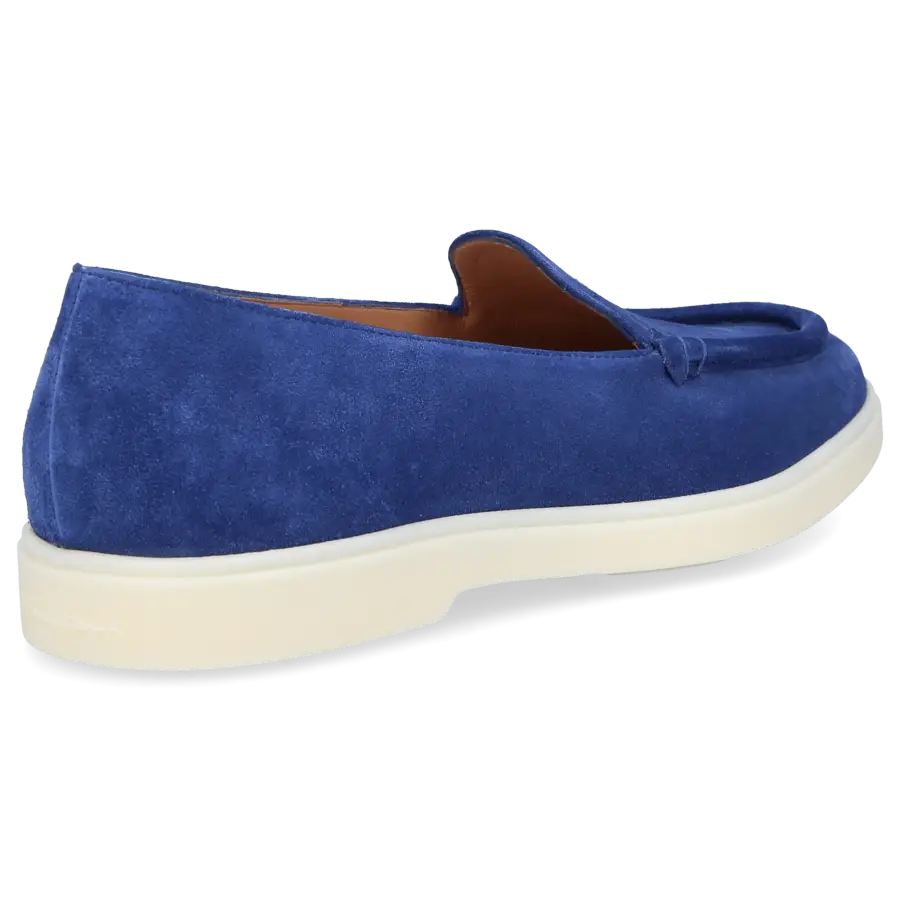Santoni - Loafer 70143 Veloursleder - blau