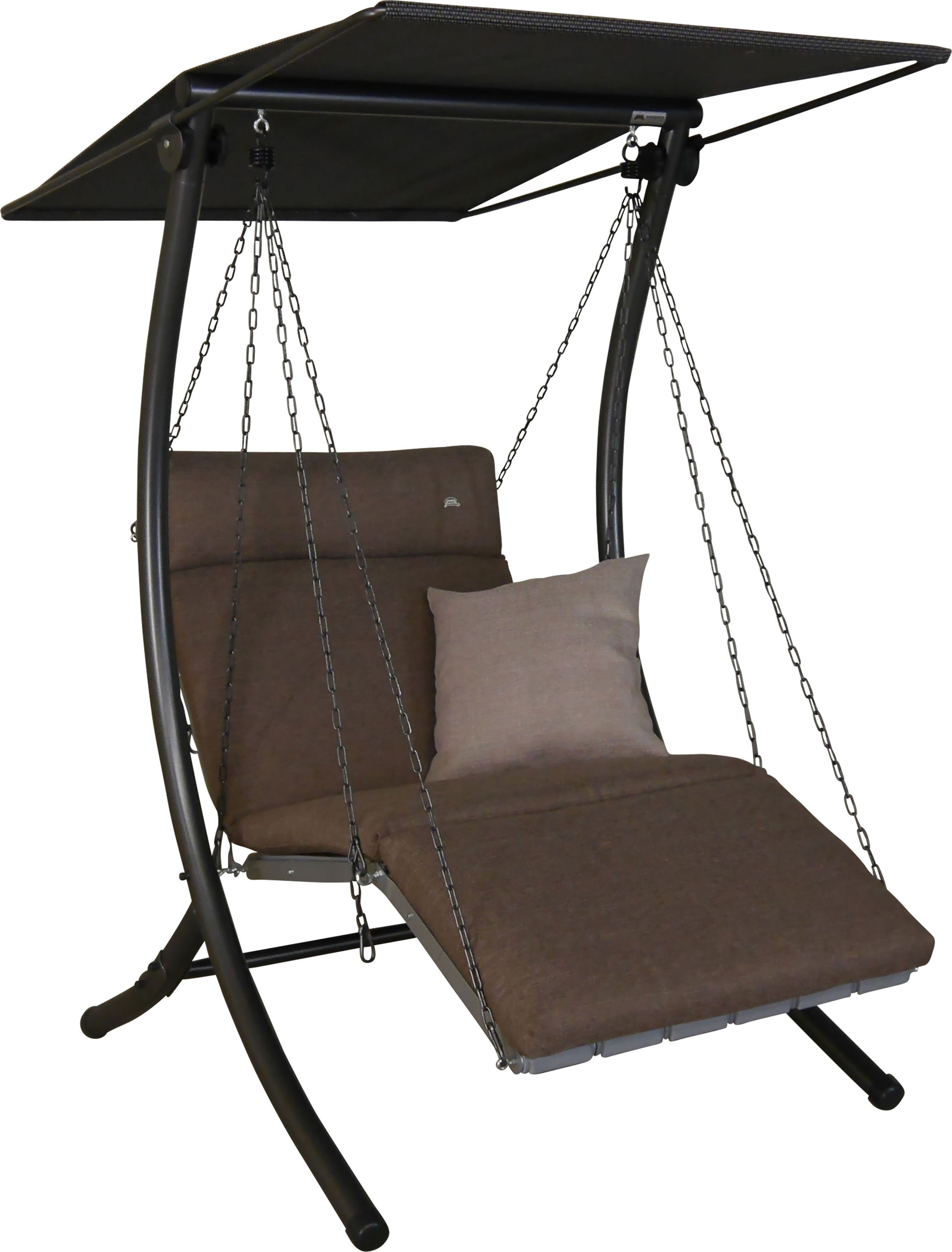 Angerer Freizeitmöbel Hollywoodschaukel Luxus Smart olive, 1-Sitzer, Bettfunktion, BxTxH: 100x145x160 cm