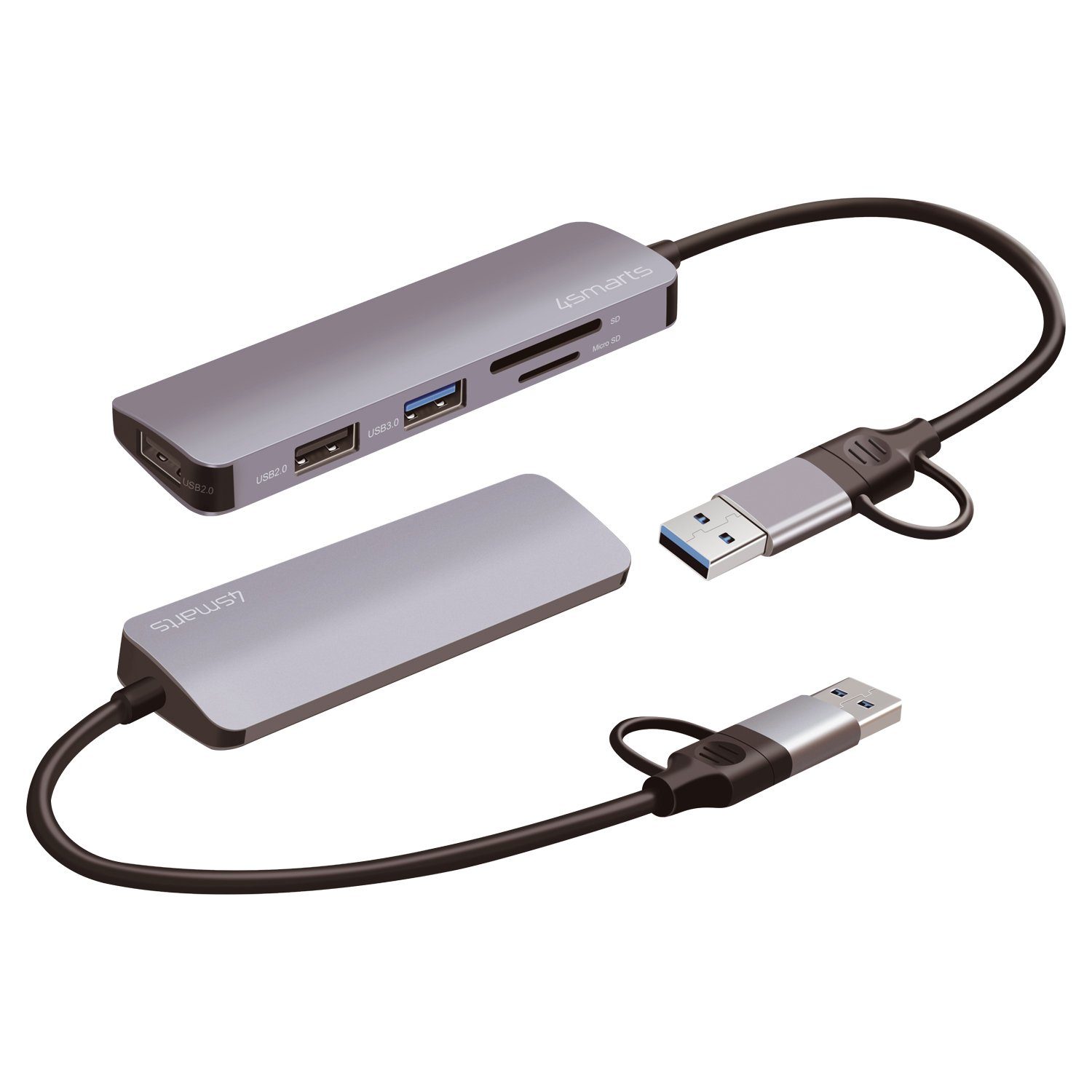 4smarts Laptop-Dockingstation 5 in1 Universal Mulitport USB Hub