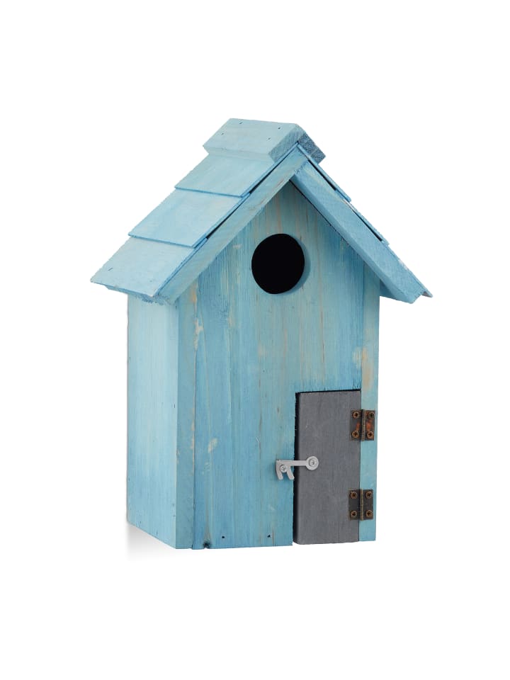 relaxdays Nistkasten in Hellblau - (B)17 x (H)24,3 x(T)12 cm günstig kaufen onesize