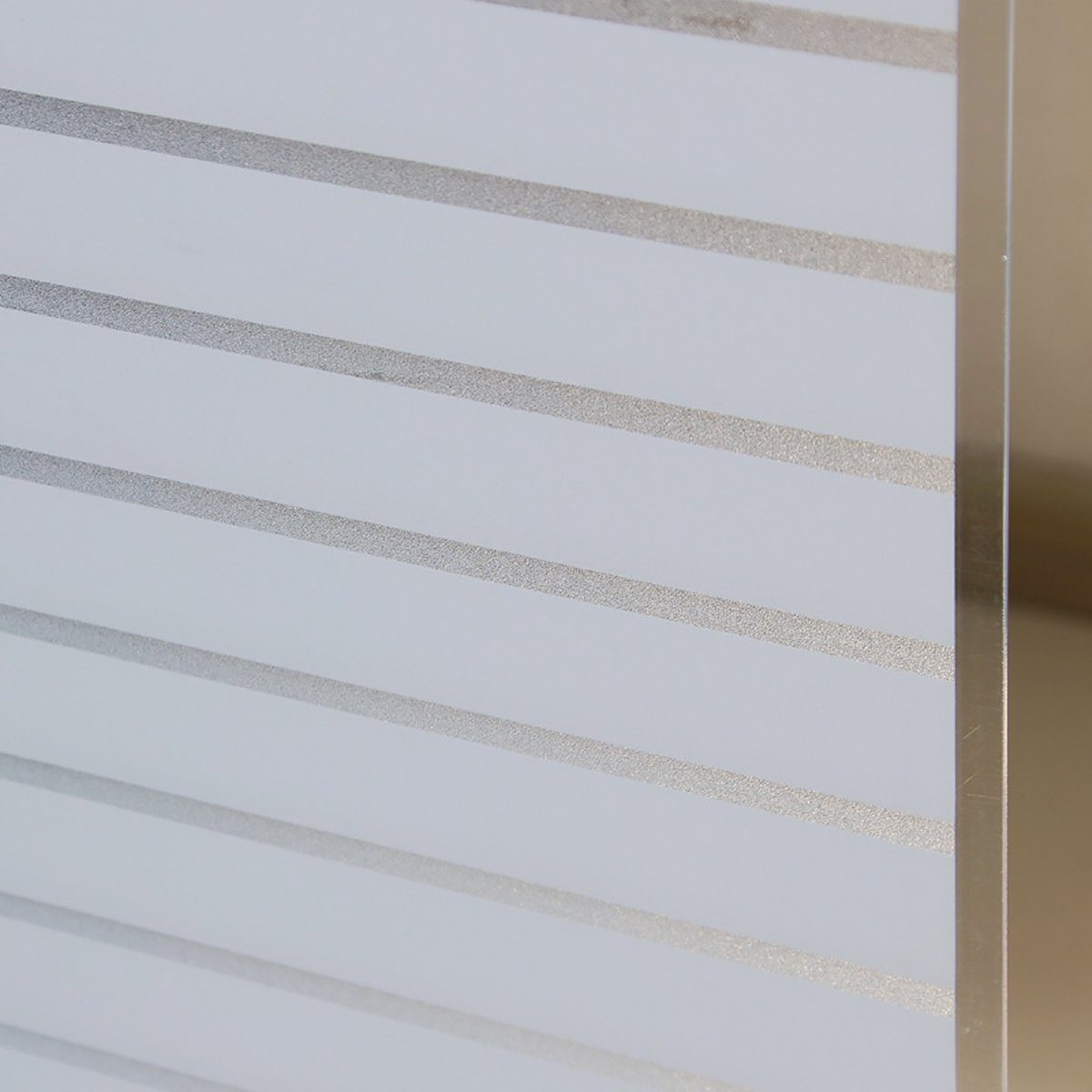 Fensterfolie Glasfolie, gestreifte Milchglasfolie, Peek-Folie, ZanMax