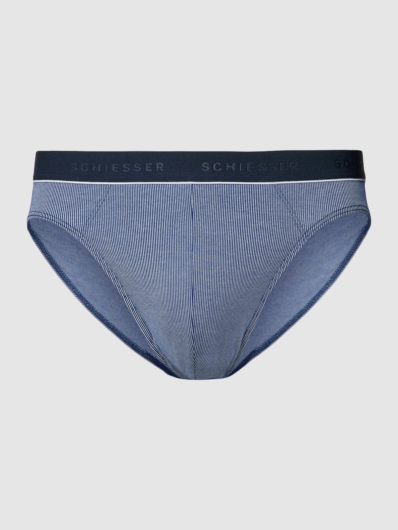 Slip mit Streifenmuster in marineblau