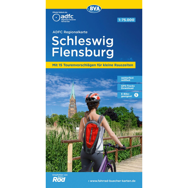 ADFC-REGIONALKARTE SCHLESWIG FLENSBURG 1:75.000