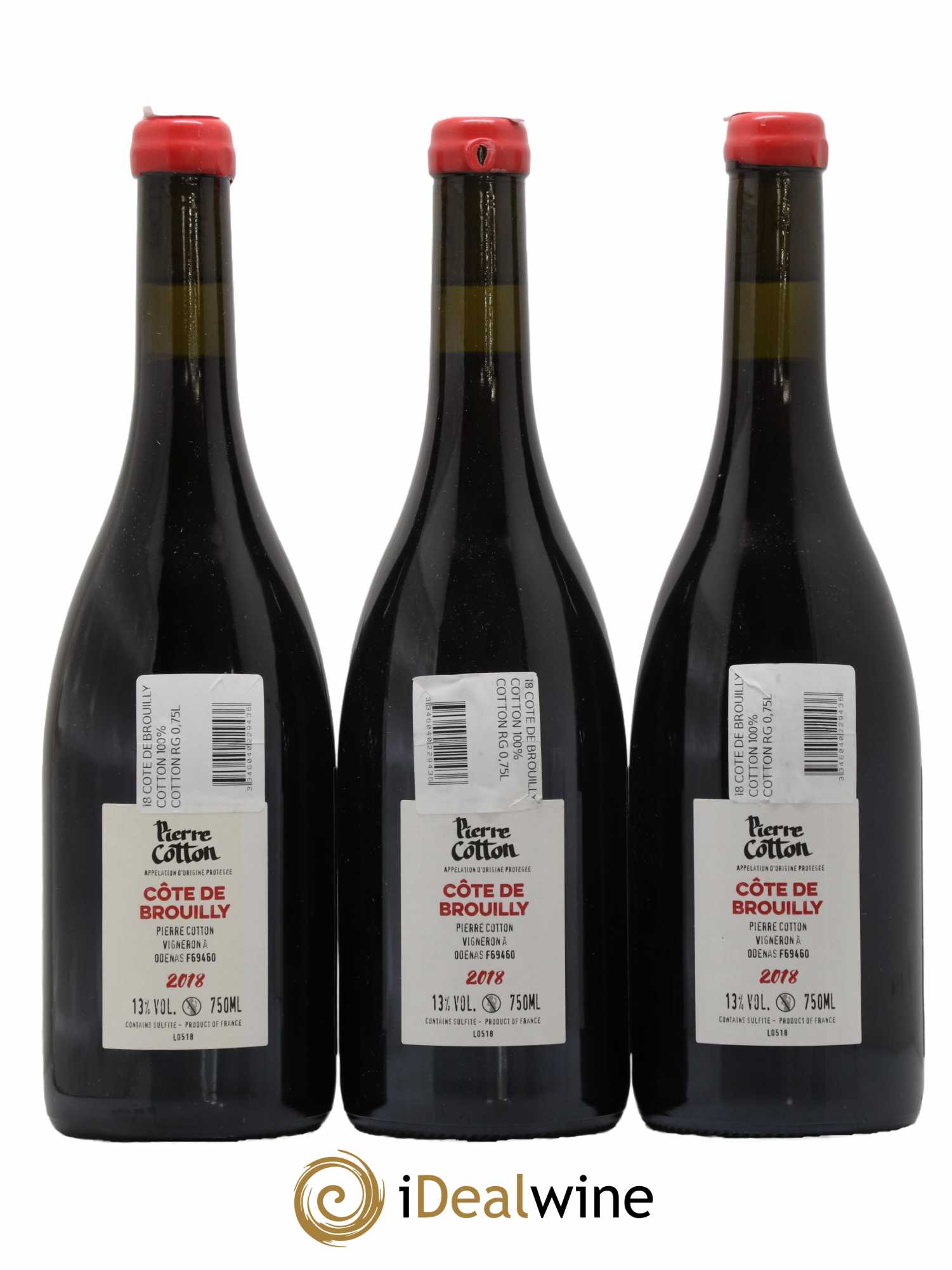 Côte de Brouilly Bonnet-Cotton (Domaine)  2018 - Lot de 3 Bouteilles