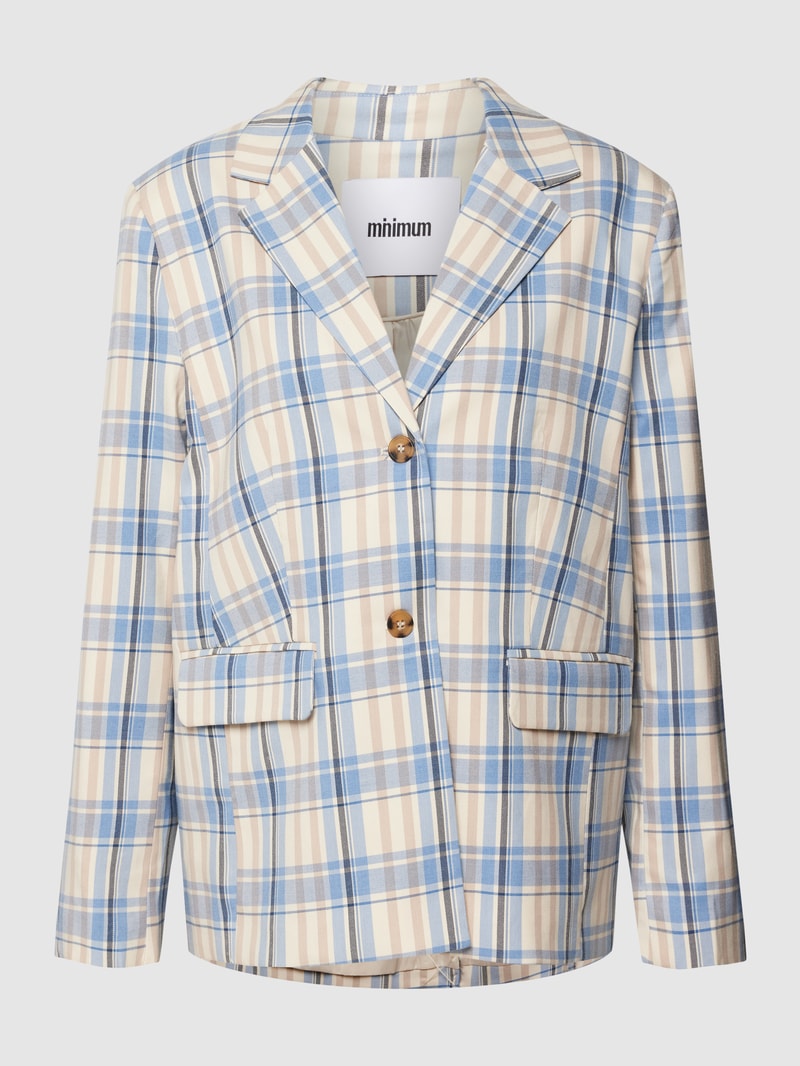 Blazer mit Karomuster Modell 'AKILA' in hellblau