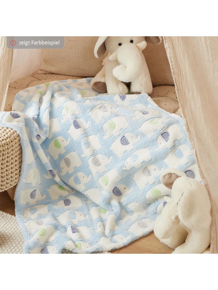fillikid Babydecke 75 x 100 cm in Strickoptik aus Baumwolle günstig kaufen onesize