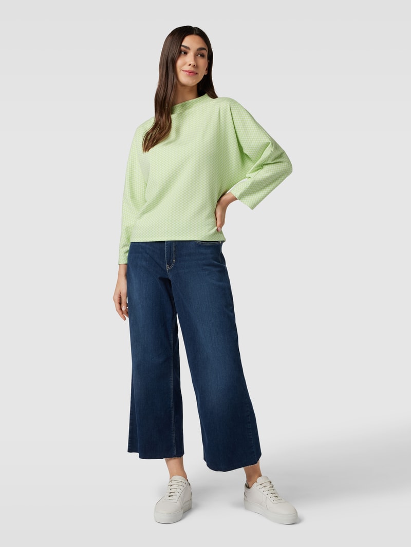 Sweatshirt mit Allover-Muster Modell 'Gillu' in hellgrün
