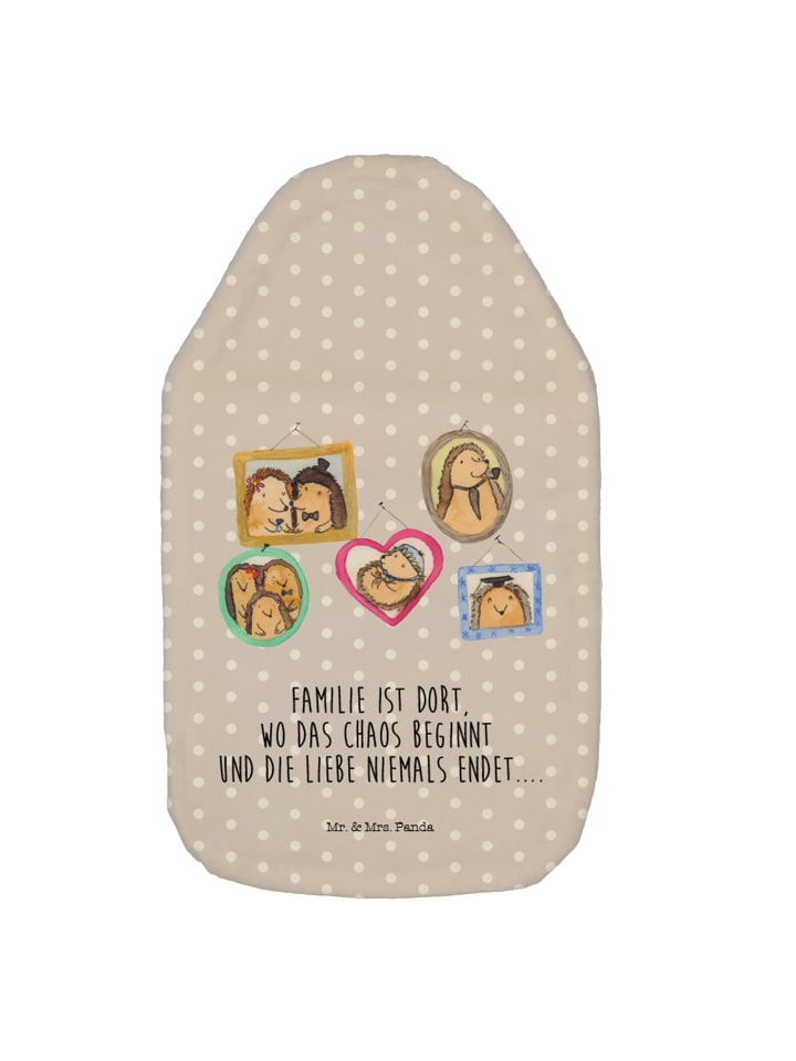Mr. & Mrs. Panda Wärmflasche Igel Familie mit Spruch in Grau Pastell günstig kaufen onesize