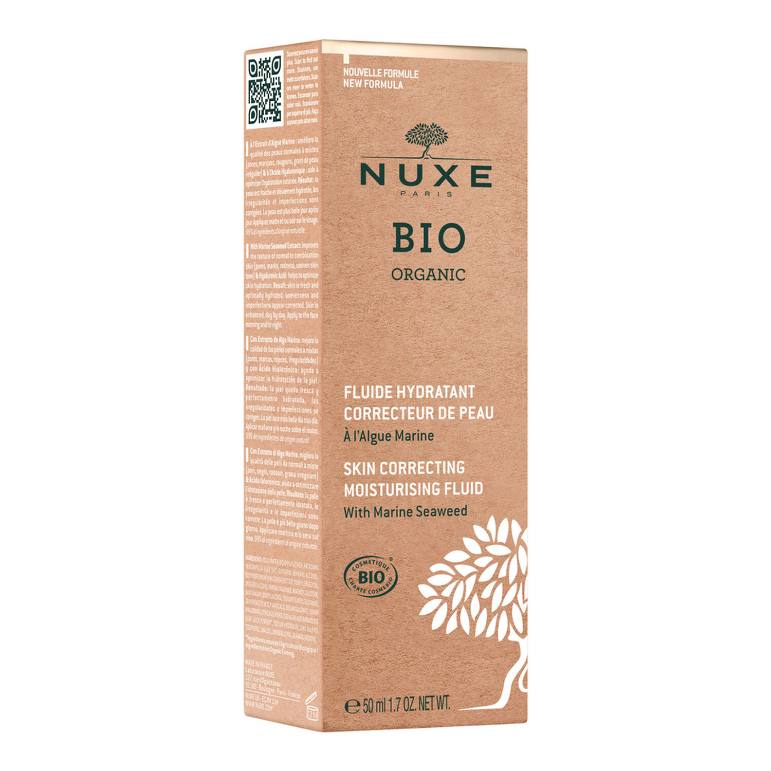 Nuxe Fluide hydratant correcteur de peau Nuxe Bio - Peaux normales à mixtes - 50ml