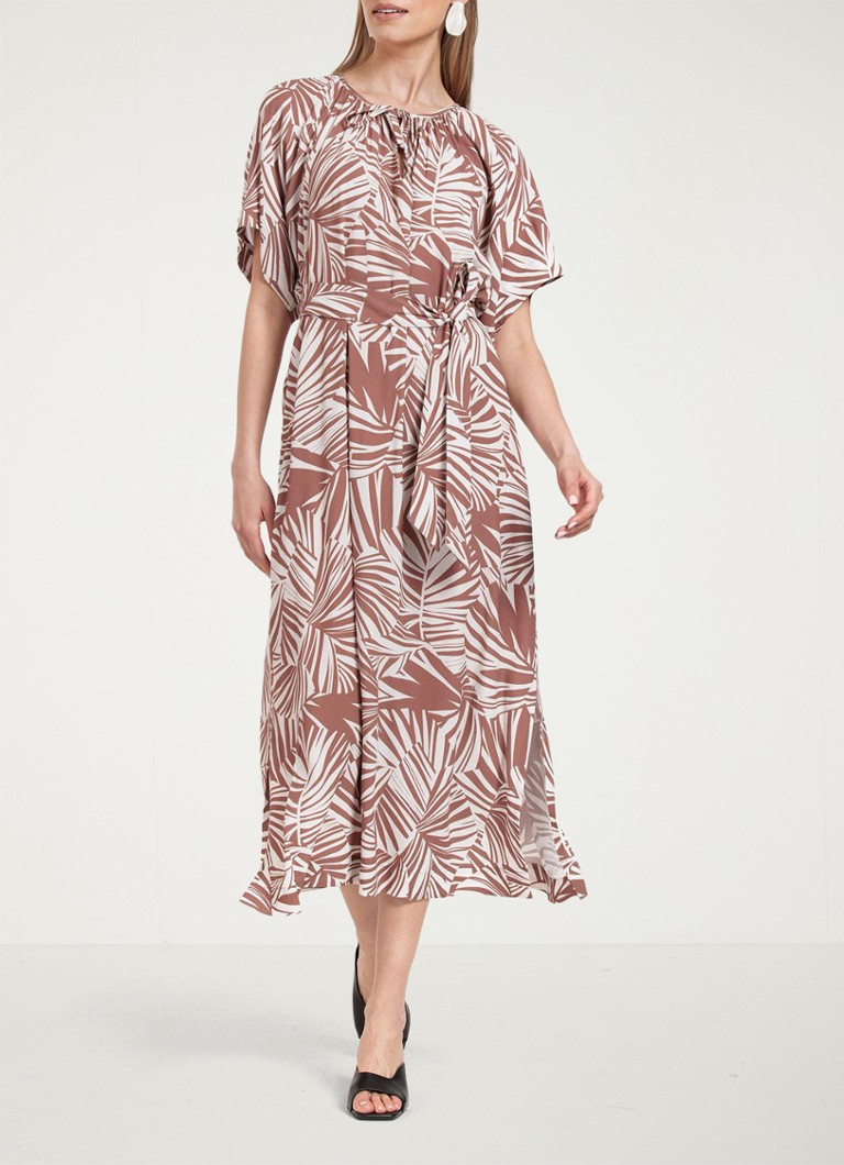 Abito midi Studio Anneloes Ivy con stampa grafica e cintura da annodare