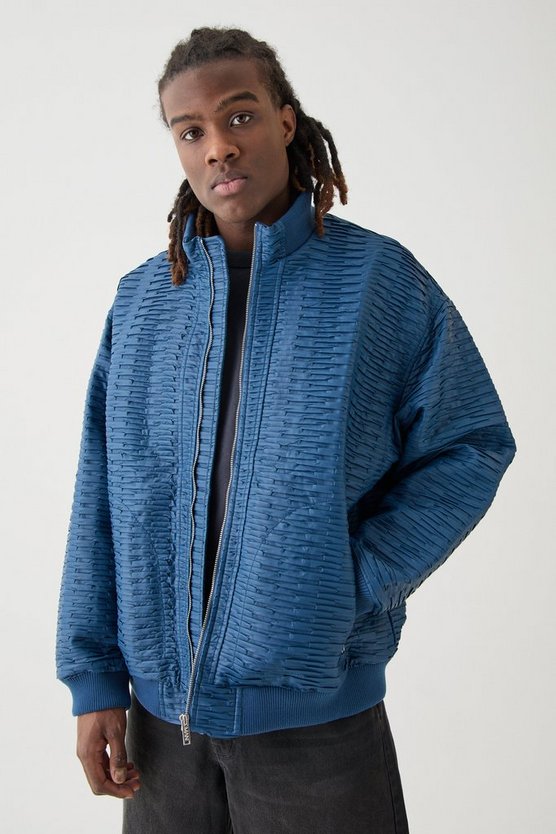 Oversize PU-Bomberjacke